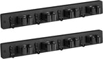 Mop and Broom Holder Wall Mount - Rustic Wood Broom Mop Hanger - Wall Mounted Garden Tool Rack Organizer for Closet Garage Laundry Room Kitchen Decor With 4 Slots & 4 Hooks - Rayz Mart