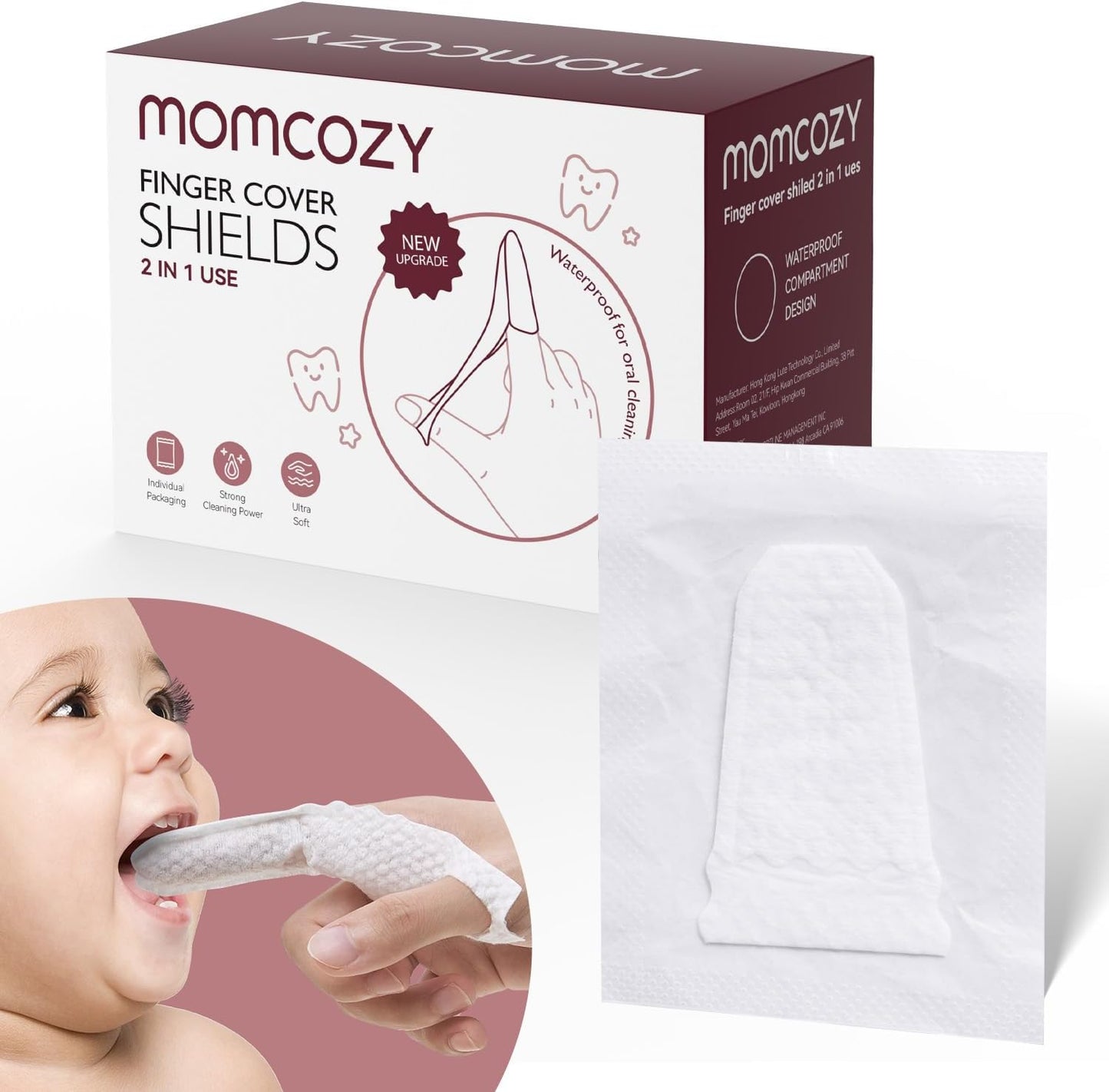 Momcozy Baby Tongue Cleaner Gauze, Baby Toothbrush Disposable Oral Cleaner, Toddler Tooth Brush for Tooth Mouth Gum Clean, Infant Toothbrush Oral Cleaning Stick, Baby Oral Cleaner Newborn, 40 Count