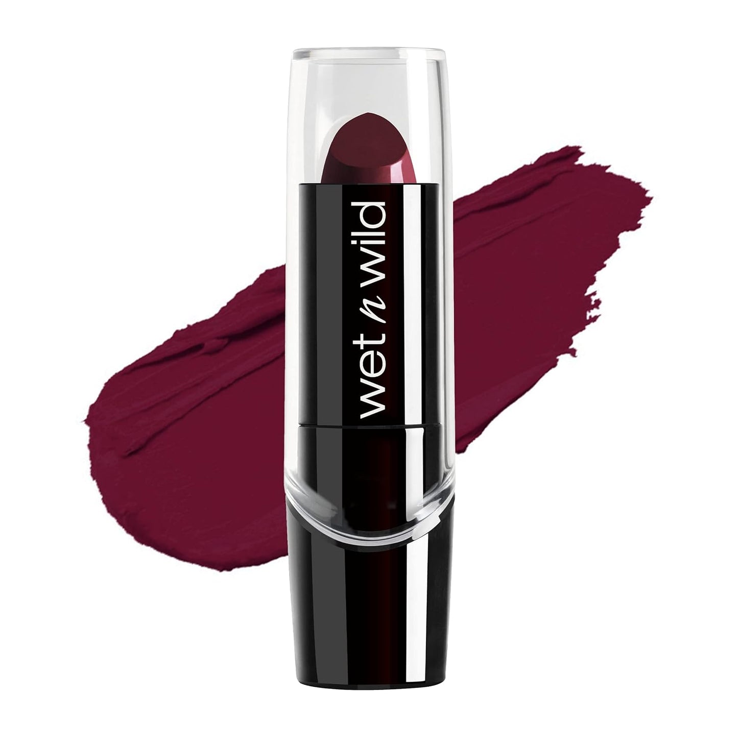 wet n wild Silk Finish Lipstick, Hydrating Rich Buildable Lip Color, Formulated with Vitamins A,E, & Macadamia for Ultimate Hydration, Cruelty-Free & Vegan - Cherry Frost