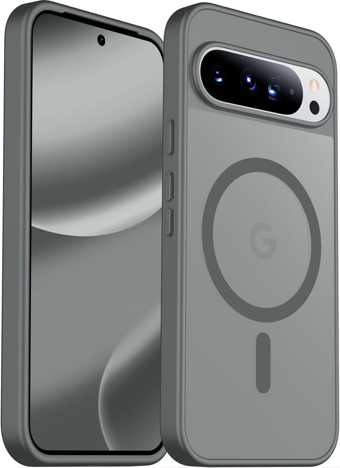 SPIDERCASE Magnetic Case for Google Pixel 10 Pro XL, Military Grade | Slim Translucent Matte | Drop Protection | Shockproof | Anti-Fingerprint | Black