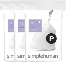 Custom fit liners for simplehuman kitchen trash cans, 50% PCR plastic, 50-60 liter capacity