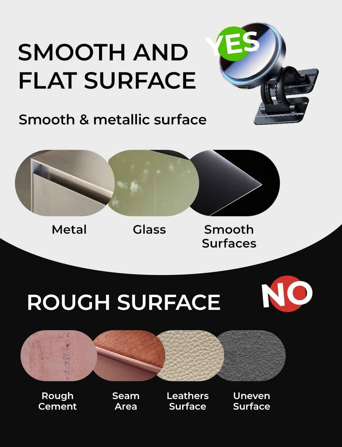 LISEN for 15W MagSafe Car Mount Charger,Magnetic Wireless Cars Charger,Magnetic Phone Holder for Cars,Phone Holders for Your Car Accessories for Men Women Jeep Ford F150 for iPhone 17-12,Samsung,Pixel