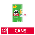 Sour Cream and Onion Flavored Pringles Potato Crisps, 12 Cans, 1.88 Pounds