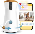Furbo 360° Dog Camera with Subscription Required - Home Security & Dog Safety Alerts, 2-Way Speaker, Rotating Pet Treat Toss