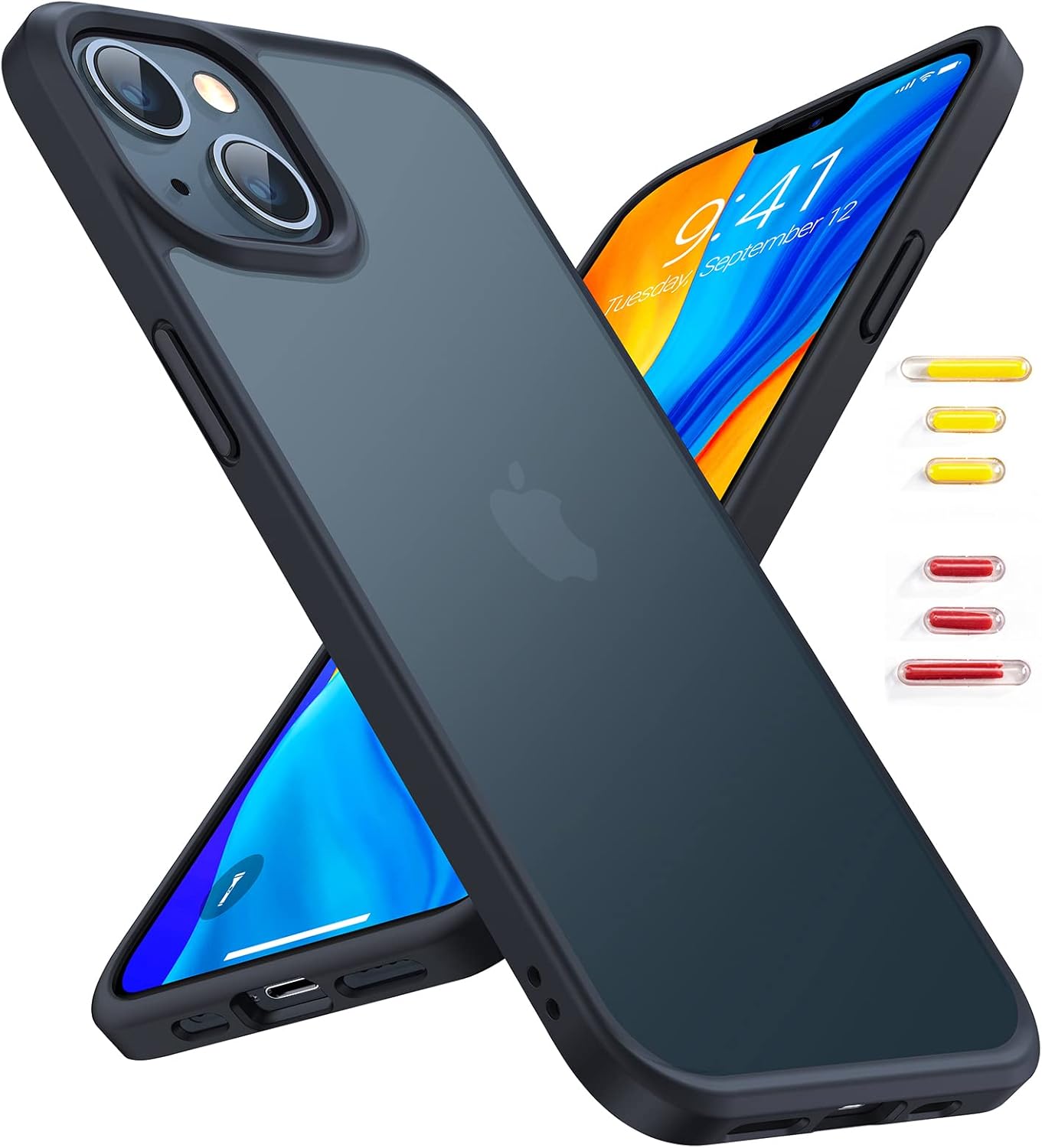 TORRAS for iPhone 17 Pro Case, Beyond Military-Grade Protection, Camera Control Button, DIY Buttons, Translucent Matte Slim Thin Shockproof Hard Back Anti-Scratch case for iPhone 17 Pro, Deep Blue