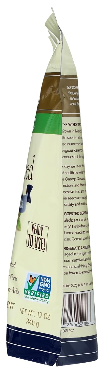 Spectrum Essentials Organic Chia Seed, Omega-3 & Fiber, 12 oz