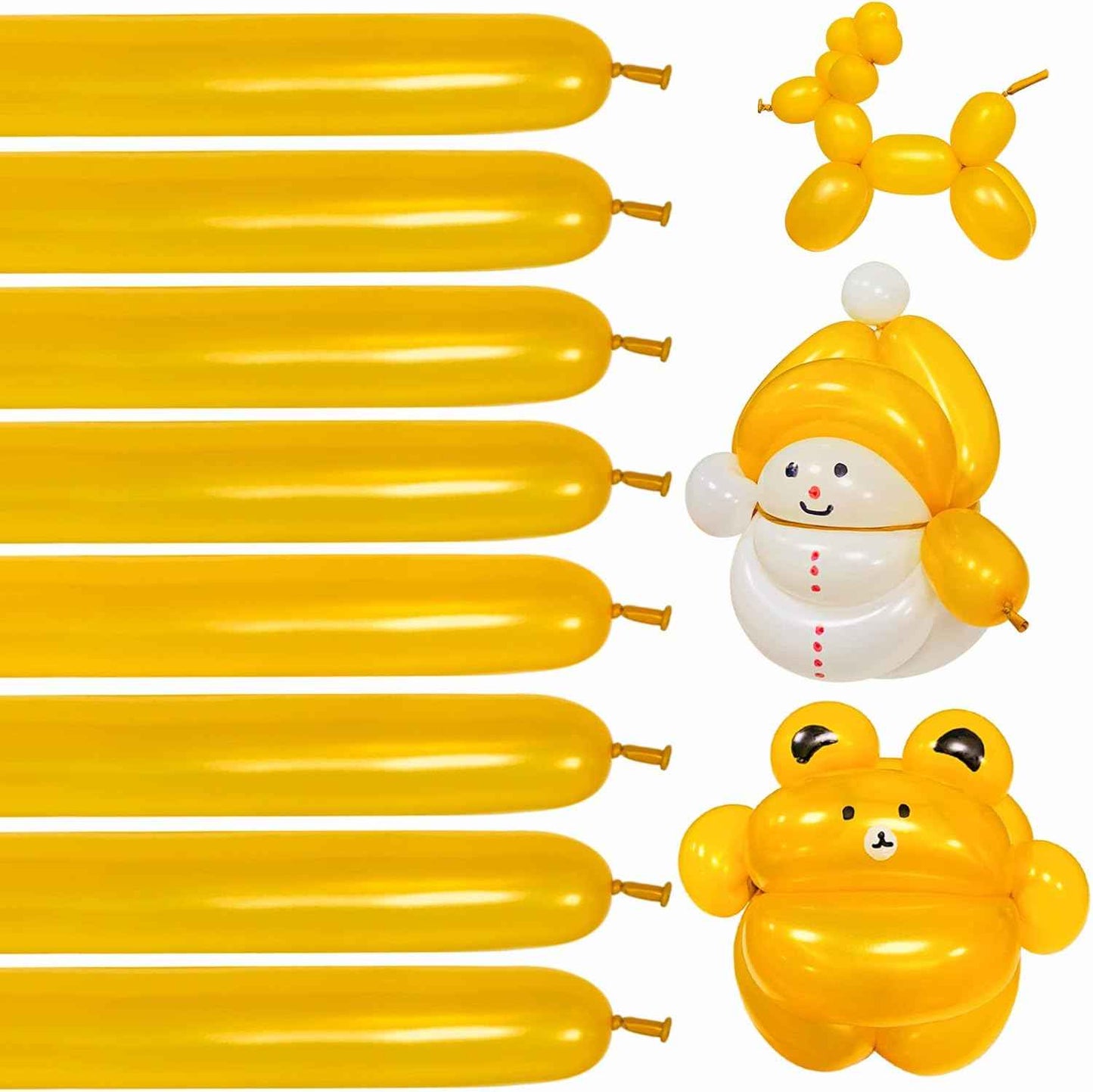 100Pcs 260 Balloons White Long Balloons for Balloon Garland Thickening Skinny Latex Twisting Balloon for Animals Modeling Christmas Birthday Wedding Party Decorations