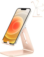 Adjustable Cell Phone Stand with Aluminum Base and Charging Port