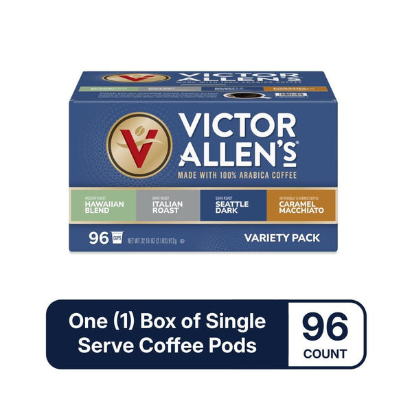 Victor Allen's Coffee Variety Pack, 96 Count, Single Serve Coffee Pods for Keurig K-Cup Brewers