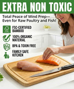Extra Large Bamboo Cutting Board with Vertical Grain Strength Technology