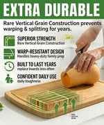 Extra Large Bamboo Cutting Board with Vertical Grain Strength Technology