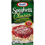 Kraft Spaghetti Classics Tangy Italian Meal Mix, Spaghetti, Spices, Parmesan Cheese, 8 oz Box