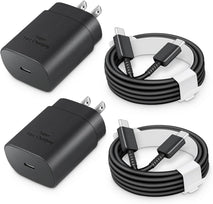 25W USB-C Fast Charger Block with C-to-C Cable for Galaxy S24/S23/S22, Pixel 8/7, iPhone 17/16/15