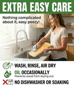 Extra Large Bamboo Cutting Board with Vertical Grain Strength Technology