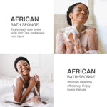 ujfqbh 3 pieces african bath sponge pink yellow purple exfoliating shower body scrubber