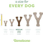 benebone wishbone durable dog chew toy for aggressive chewers real bacon medium made usa