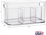 STORi Bliss 5-Compartment Plastic Cosmetics Storage Organizer Set of 2