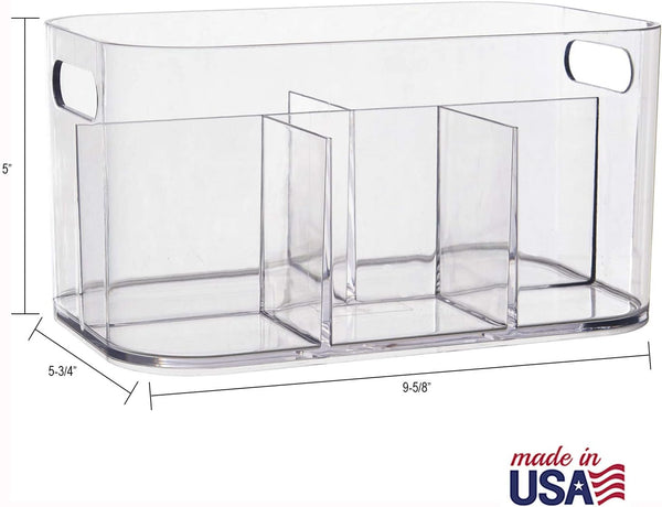 STORi Bliss 5-Compartment Plastic Cosmetics Storage Organizer Set of 2