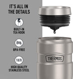 Thermos Stainless King Vacuum-Insulated Travel Tumbler, 16 Ounce, Matte Steel