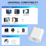 Dual Port USB Wall Charger for iPhone, Samsung, and Android Phones