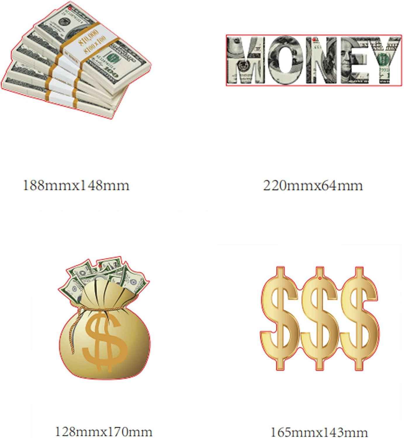 Gold Money Theme Hanging Decoration Dollar Bill Signs Hanging Swirls Money Bag Currency Symbol for Birthdays Casino Weddings Bachelorette Retirement Anniversary Graduations Party Supplies