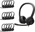 Logitech H390 black stereo wired headset with noise cancelling mic for PC, laptop, Chromebook