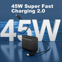 45W USB C Fast Charger, 45Watt Super Fast Charger Type C with 6.6ft Android Fast Charging Cable Cord for Samsung Galaxy S26 Ultra/S26/S26+/S25 Ultra/S25/S24/S23 Ultra/S22 Ultra/S20 Ultra/Note 10 Plus
