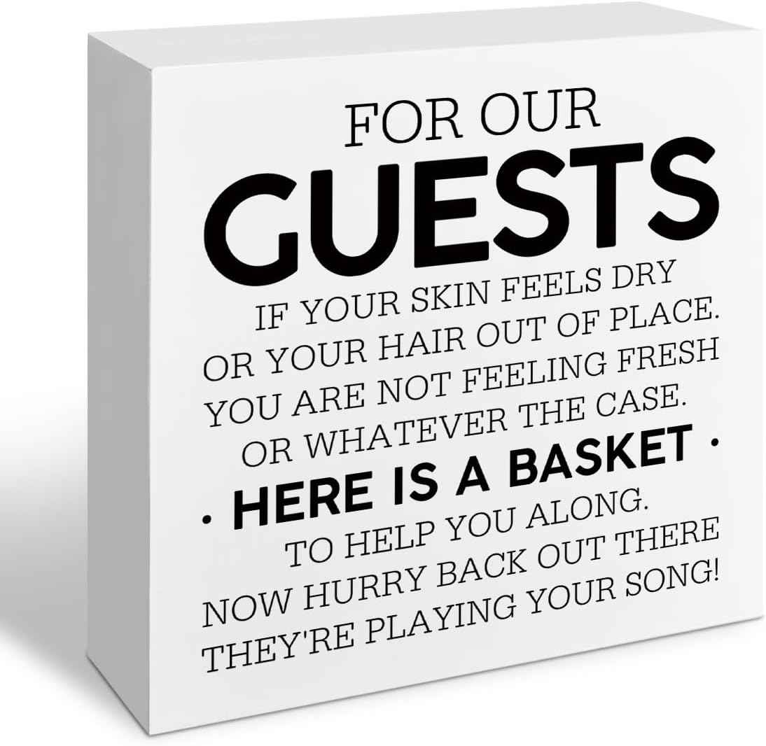 Funny Restroom Bathroom Wooden Signs, Funny Bathroom Sayings, Humor Washroom Quotes Block Plaque, Wall Art/Home Decor, Rustic Wooden Box Signs, Farmhouse Decor, Housewarming Gift