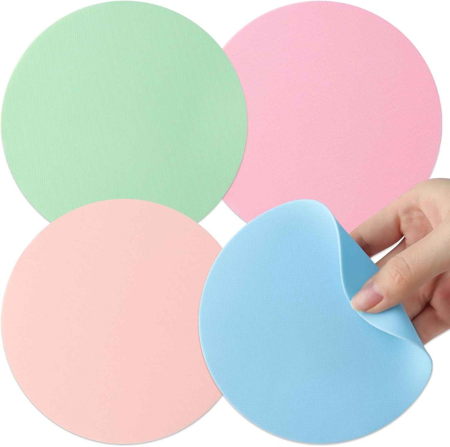 Aixoom Rubber Jar Opener Pads Set of 4, Round Heat-insulated Non-Slip Gripper Pads for Jars, Kitchen Tool for Easy Opening (Circle)