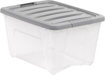 Amazon Basics Plastic Storage Containers with Secure Latching Lids for Organization