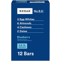 RXBAR Blueberry Protein Snack Bars, 22oz Box, 12 Count, Gluten Free, Kosher Pareve