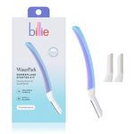 billie dermaplane starter kit reusable handle 3 refill blades malibu dermatologist-approved