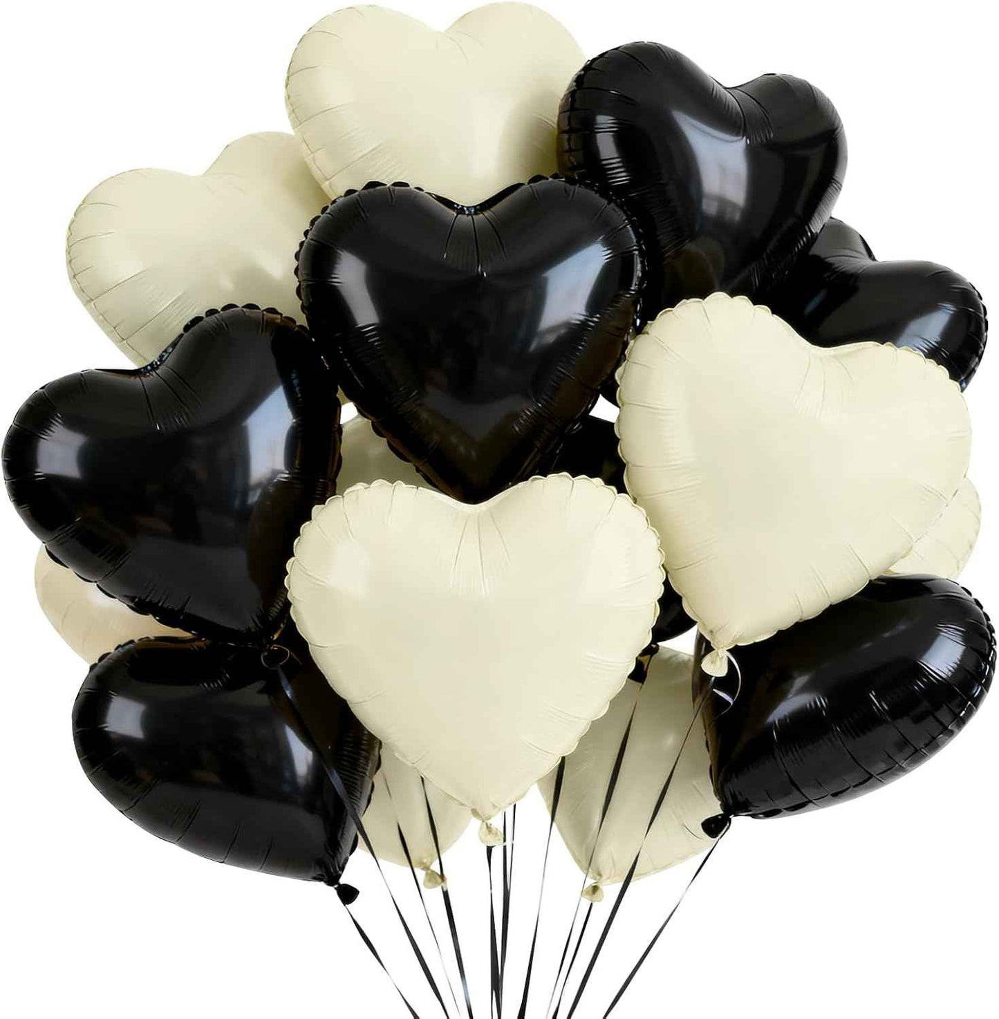 TONIFUL 30Pcs 18 Inch Red Heart Balloons Valentine’s Day Heart Shape Foil Mylar Balloons Decoration for Romantic Valentine's Day Wedding Bridal Shower Anniversary Engagement Party Supplies