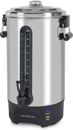 homecraft stainless steel 100-cup coffee urn with dripless faucet and quick-brewing