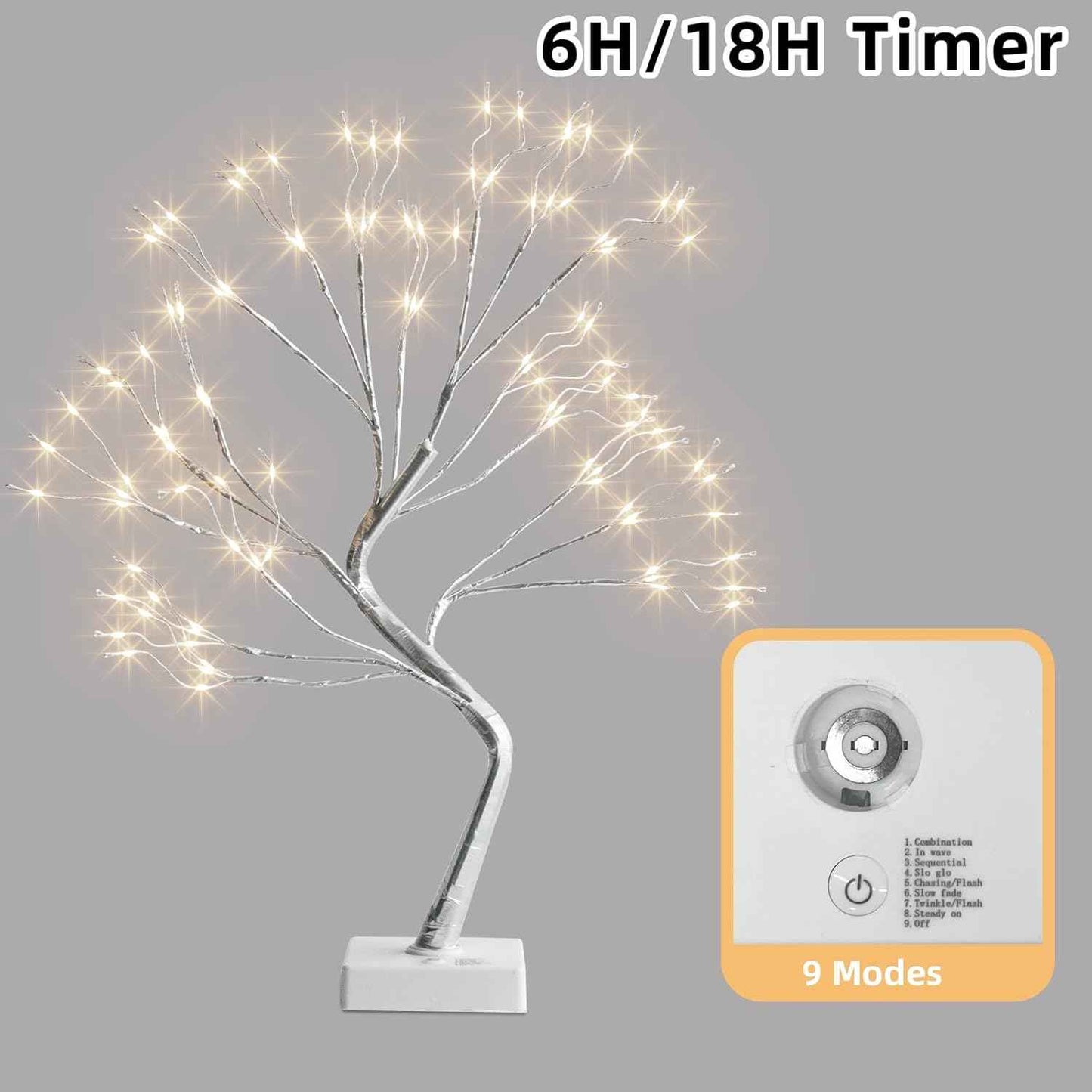 PEIDUO Fairy Lights Spirit Tree, 2PK Bonsai Tree Light, 108 LED Warm White Fairy Light Trees for Room Decor, Artificial Tree with 9 Modes for Christmas Decorations Indoor Home Decor