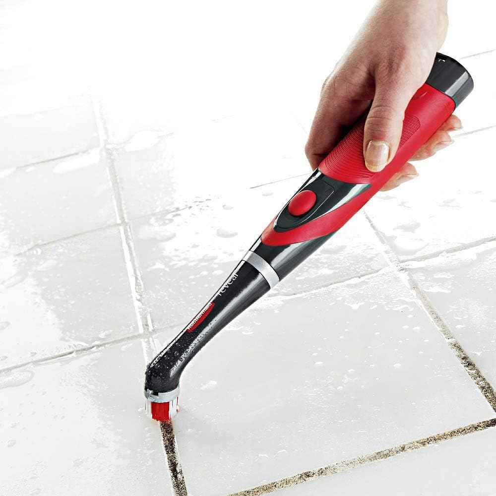 Rubbermaid Reveal Power Scrubber with Multi-Purpose & Grout Head, Cordless Electric Battery Powered Scrub Brush, Water Resistant, for Home/Kitchen/Bathroom/Grout/Tile/Shower/Tub