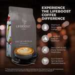 Lifeboost Medium Roast Swiss Water Decaf Coffee Ground - Non-GMO, Low Acid, Single Origin USDA Organic