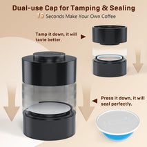 Nessus Reusable Kit for Nespresso Vertuo, Reusable Aluminum Foil Seal Lid, Holder, Brush, 100 Pcs Food-Grade Capsules for Vertuo Plus Next