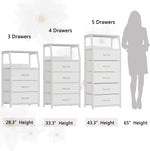 White dresser with 5 drawers for bedroom, hallway, entryway, nursery, closet organizer