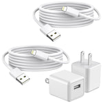 iPhone Charger,2Pack 6FT USB Wall Charger Fast Charging USB Cable Charging Cube Travel Plug Block with 6Foot Fast Cuble Lightning Cable Cord for iPhone 14 13 12 11 Pro Max XS XR X 8 7 SE2022 iPad