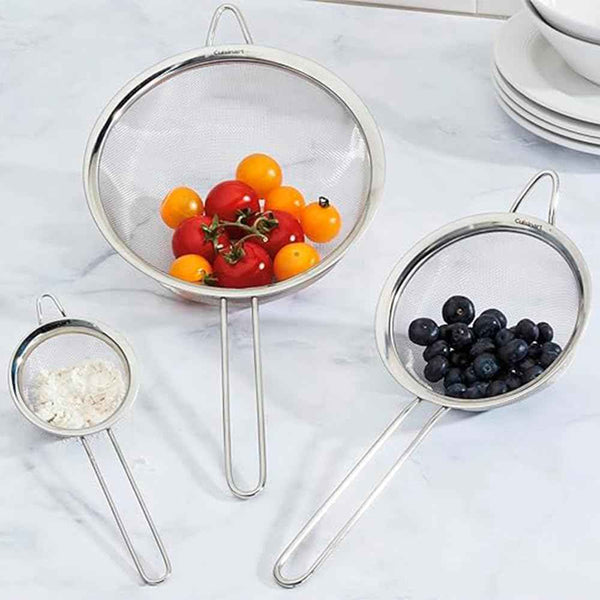 Cuisinart Mesh Strainers, 3-Count Set with Stainless Steel Mesh and Lifetime Warranty