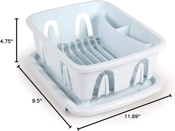 Compact RV Dish Drainer with Sloped Drain Tray Design for Small Spaces