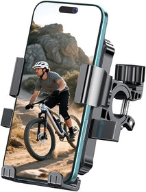 Adjustable Bike Phone Holder for Cell Phones, Universal Fit, Anti-Wobble Clamp