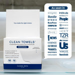 clean skin club clean towels xl 100% usa biobased disposable face towels 100 ct 2 pack