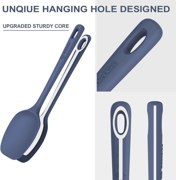 5 Pieces Silicone Spatula Set - Food Grade Rubber Spatula with Ergonomic Grip