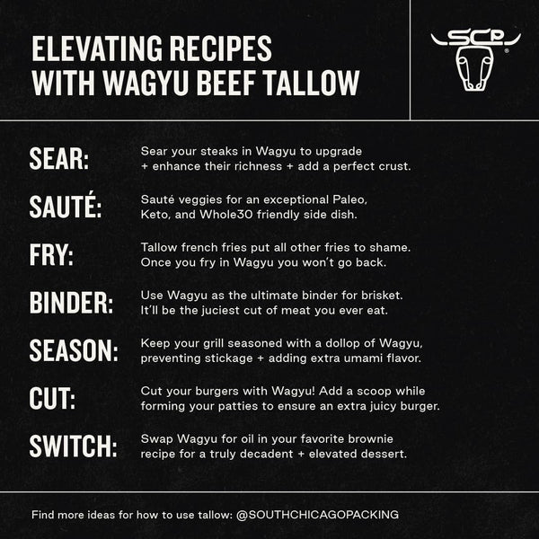 South Chicago Packing 100% Pure 42 oz Wagyu Beef Tallow for Paleo & Keto Cooking