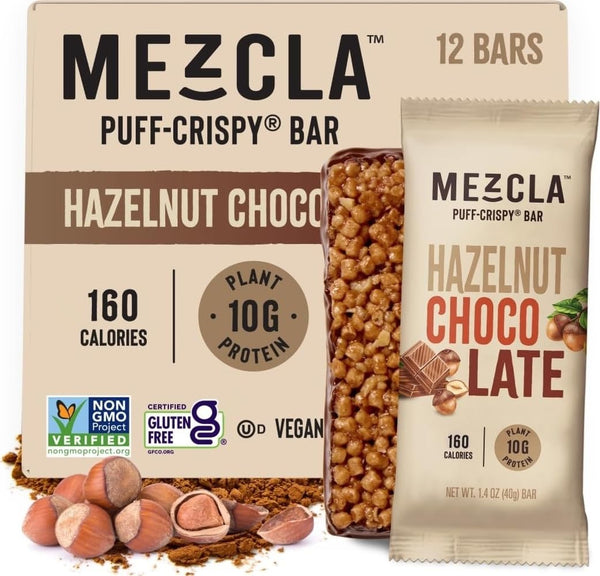 Mezcla Puff-Crispy Plant Based Protein Bars Variety Pack