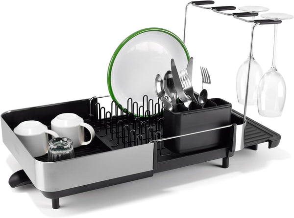 Joseph Joseph Extendable Dish Drying Rack with Dual Parts - Stainless Steel