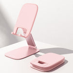 Lamicall Ultra-Thin Phone Stand for Desk, Height Adjustable, Sturdy Weighted Base, Thick Case Friendly