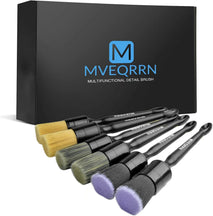 6pcs car detailing brush set with boar's hair, ultra soft, and multi-color detailing brushes for interior and exterior cleaning